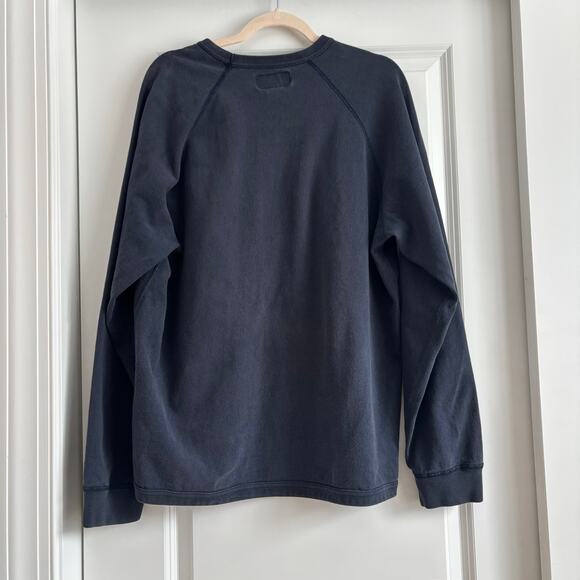 Vintage Abercrombie & Fitch Shirt Adult L Blue Logo V Neck Sweatshirt Y2K 90s - Picture 2 of 9